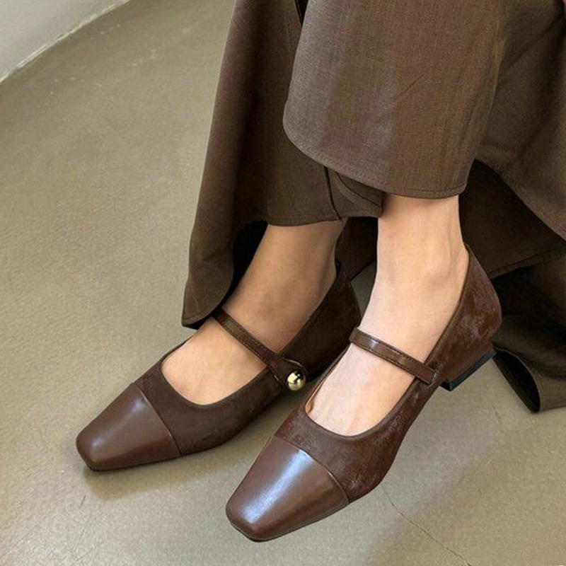 Women'S Shoes - メアリージェーンシューズ女性用エレガントチャンキーシューズドレスデザイナーシャローサンダルファッションローヒールウォーキングムヘールサパティーヤス