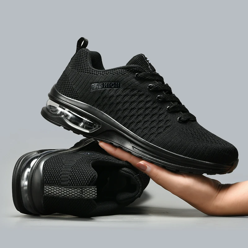 Breathable Mesh Athletic Shoes - 男性ランニングシューズレースアップスニーカーファッション軽量男性カジュアルシューズメッシュウォーキングテニスシューズ屋外男性靴プラスサイズ 47