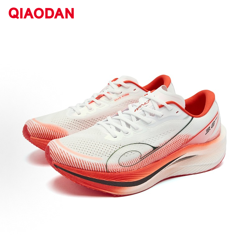 Carbon Plate Marathon Racing Shoes - QIAODAN WIND 3PRO マラソンランニングシューズカーボンプレートレーシングトレーニングシューズ新しい男性衝撃吸収スニーカー QDB023252298T