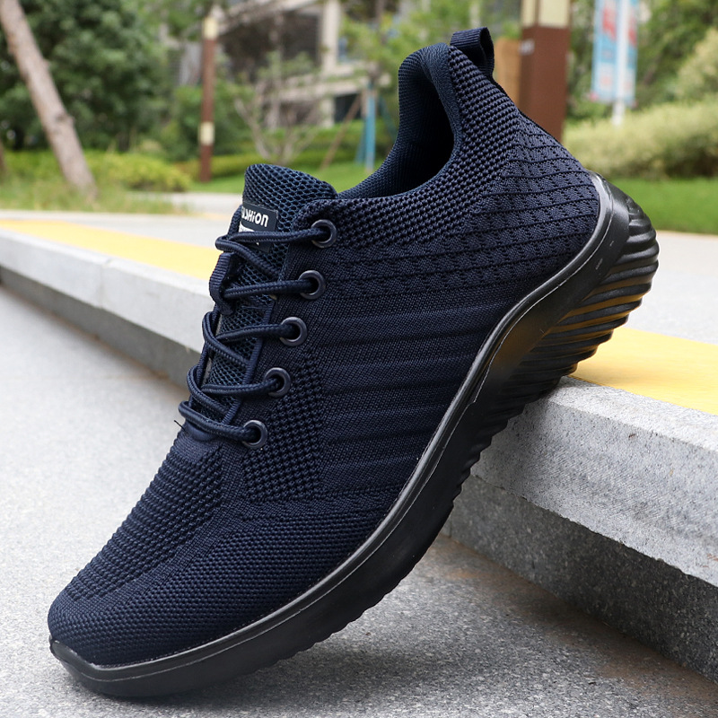Breathable Mesh Athletic Shoes - メンズスニーカー通気性カジュアルシューズ夏のファッションランニングシューズ固体レースアップ加硫靴軽量アウトドアメンズシューズ