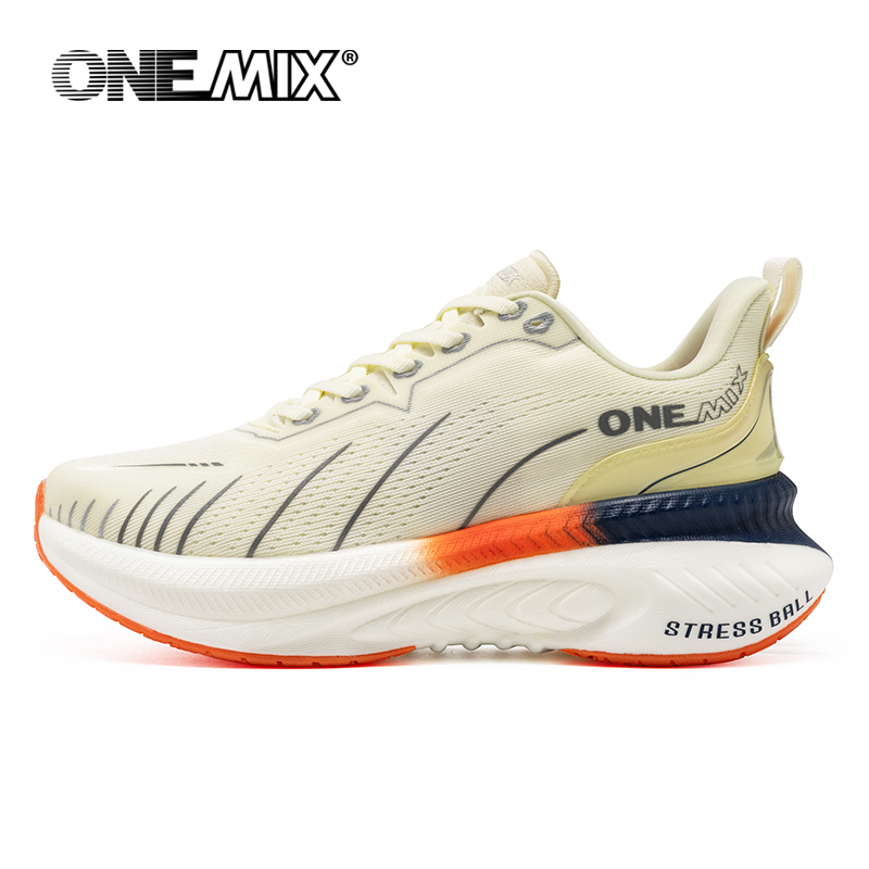 ONEMIX ホワイトロードランニングシューズ男性用エアクッ - Reflective Night Running Shoes のレビューと価格