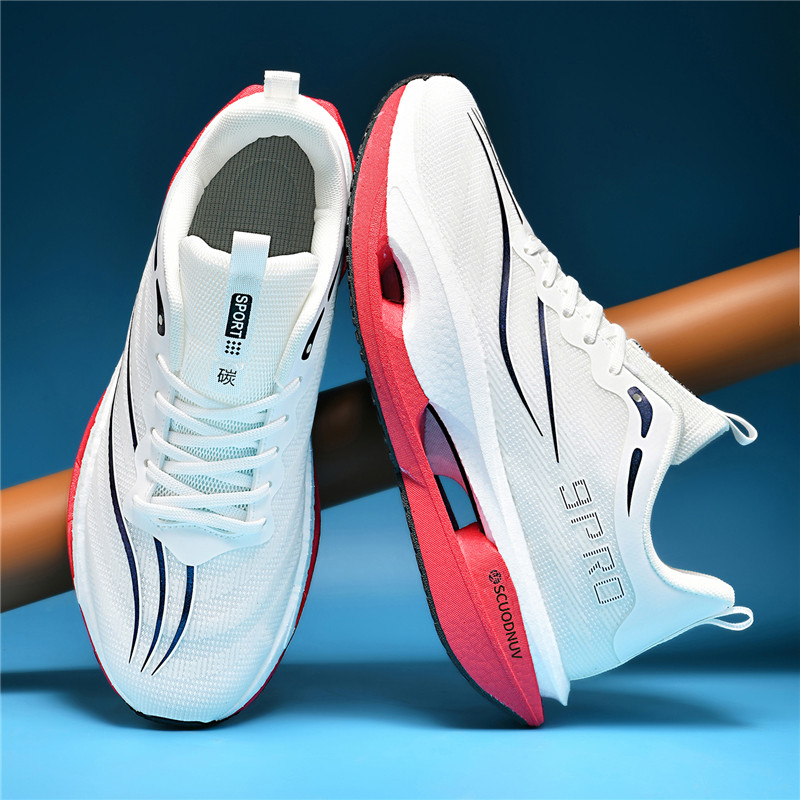 新しい女性用ランニングシューズ、通気性のあるメッシュ表面、ポ - Carbon Plate Marathon Racing Shoes のレビューと価格