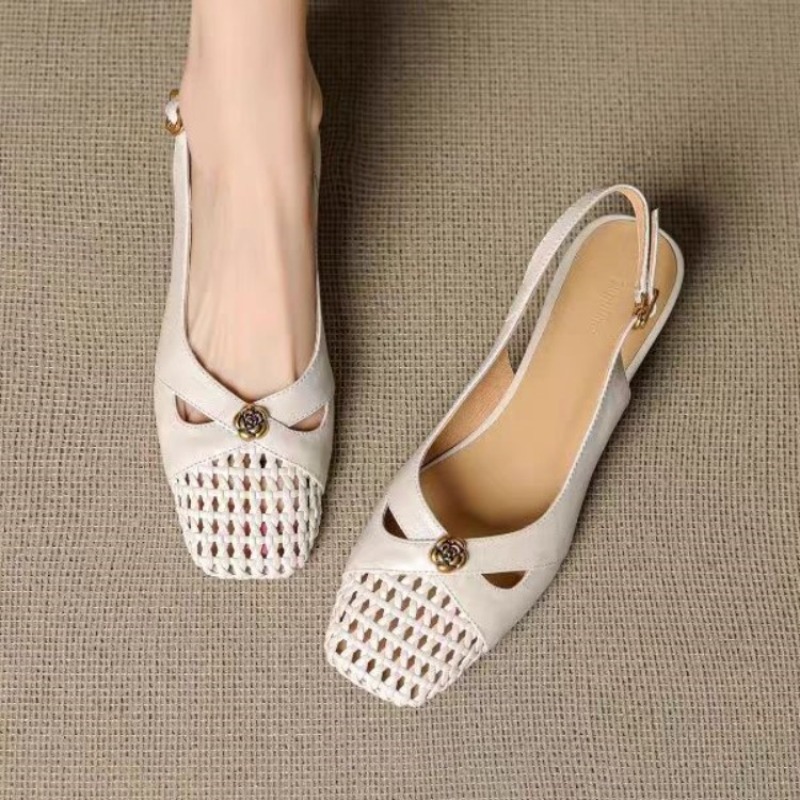 レディース フレンチスタイル クローズドトゥ サンダル、チャ - Women'S Shoes のレビューと価格