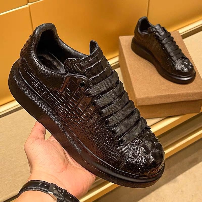 2025年夏 クロコダイル柄 ブラック メンズ 通気性 ラン - Breathable Mesh Athletic Shoes のレビューと価格
