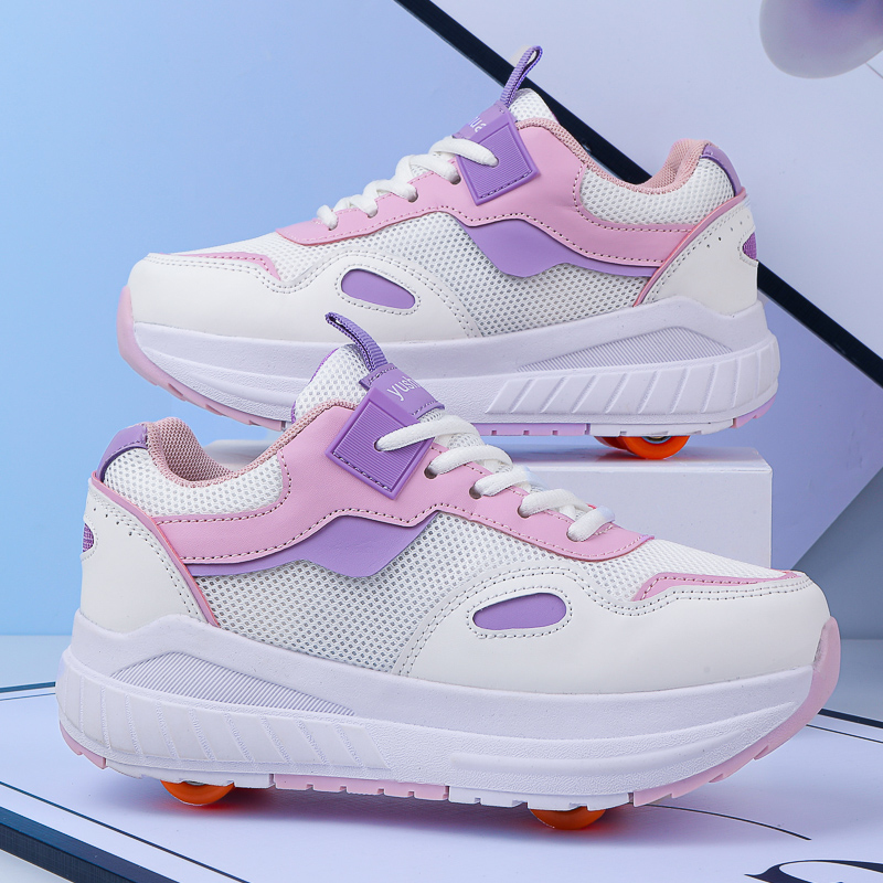 子供用ローラースケート、4輪、取り外し可能な車輪付きスニーカ - Men'S Shoes のレビューと価格