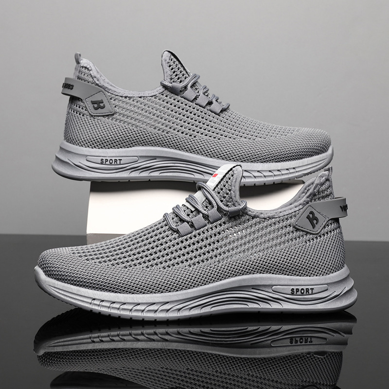 軽量メッシュニットトレーナー男性ソフトクッションソールデイリ - Shock Absorbing Gym Trainers のレビューと価格