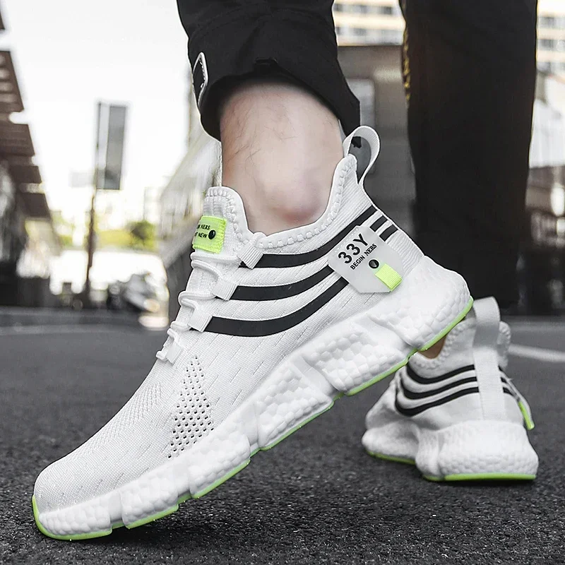 男性用の通気性メッシュのランニングシューズ,クラシックな滑り - Breathable Mesh Athletic Shoes のレビューと価格