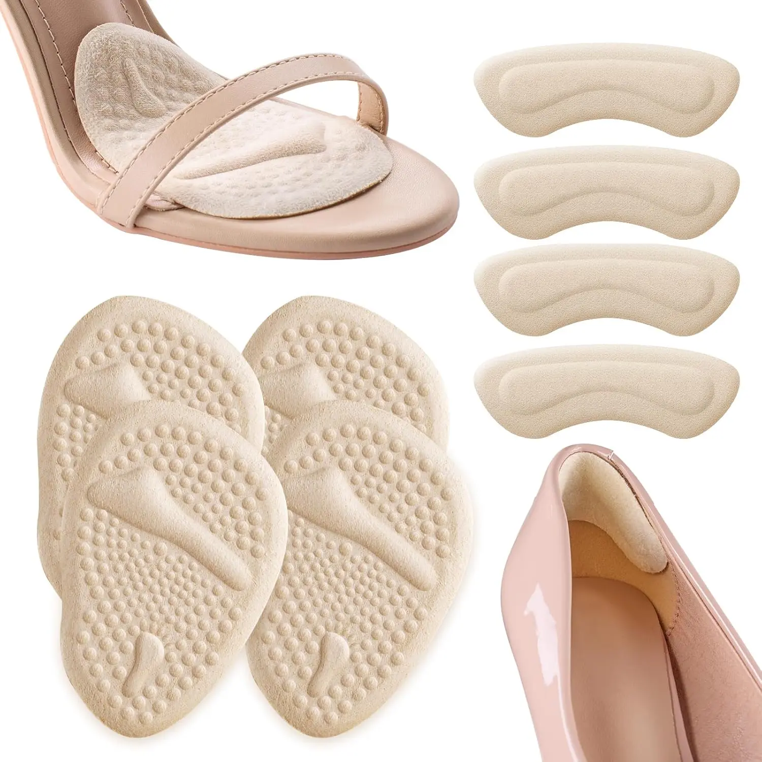 2セットのヒールパッド、足裏クッション、中足骨パッド、女性用 - Heels のレビューと価格